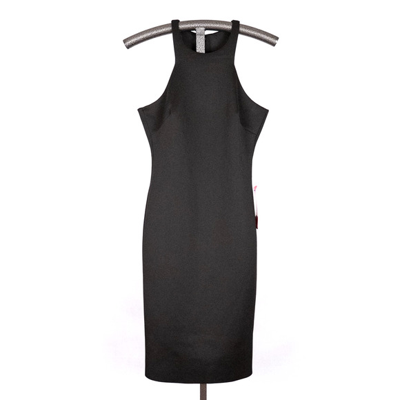 Badgley Mischka Dresses & Skirts - Belle Badgley Mischka Classic Black Halter Dress Size 6 LBD Cocktail Event Scuba